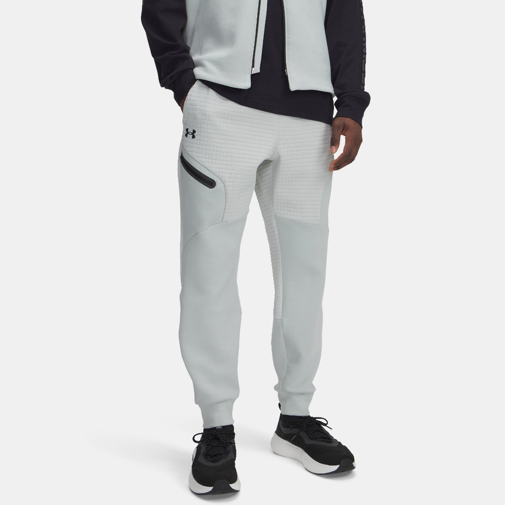Under Armour Men's Unstoppable Fleece Grid Jogger Pants Hydro Green M New